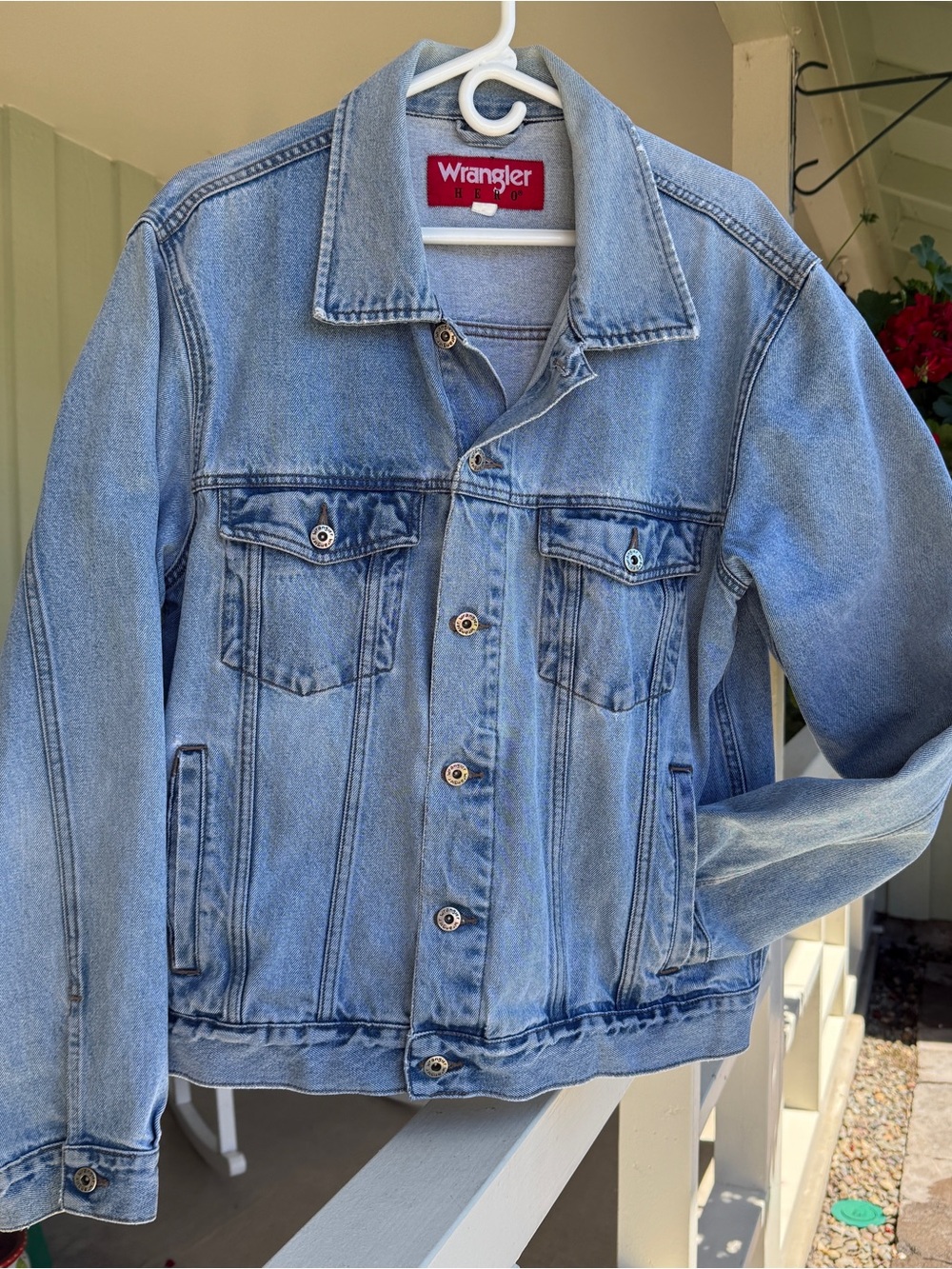 Wrangler HERO Light Blue Vintage-Style Denim  Trucker Jacket